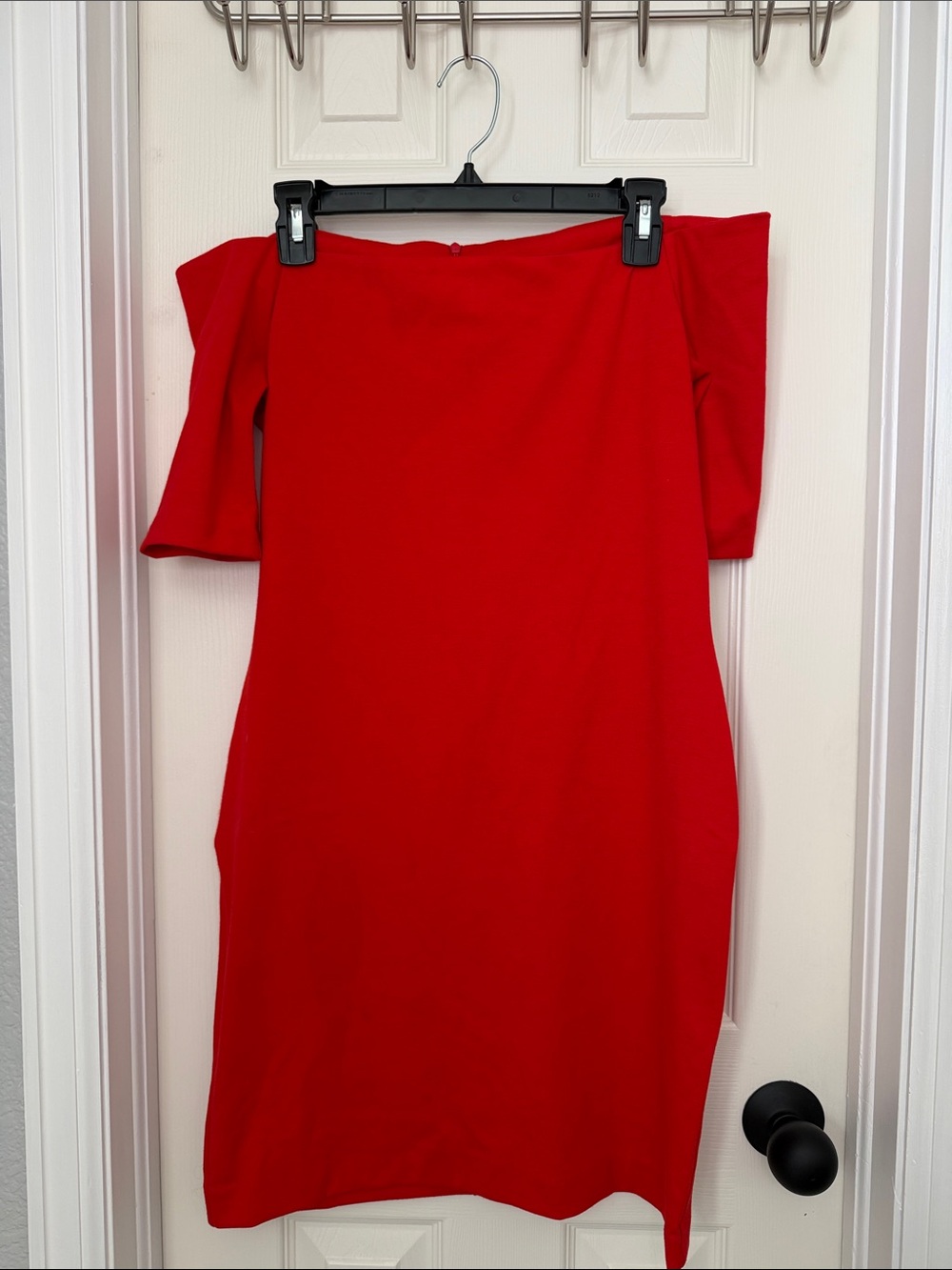Red Off-Shoulder Women’s Dress